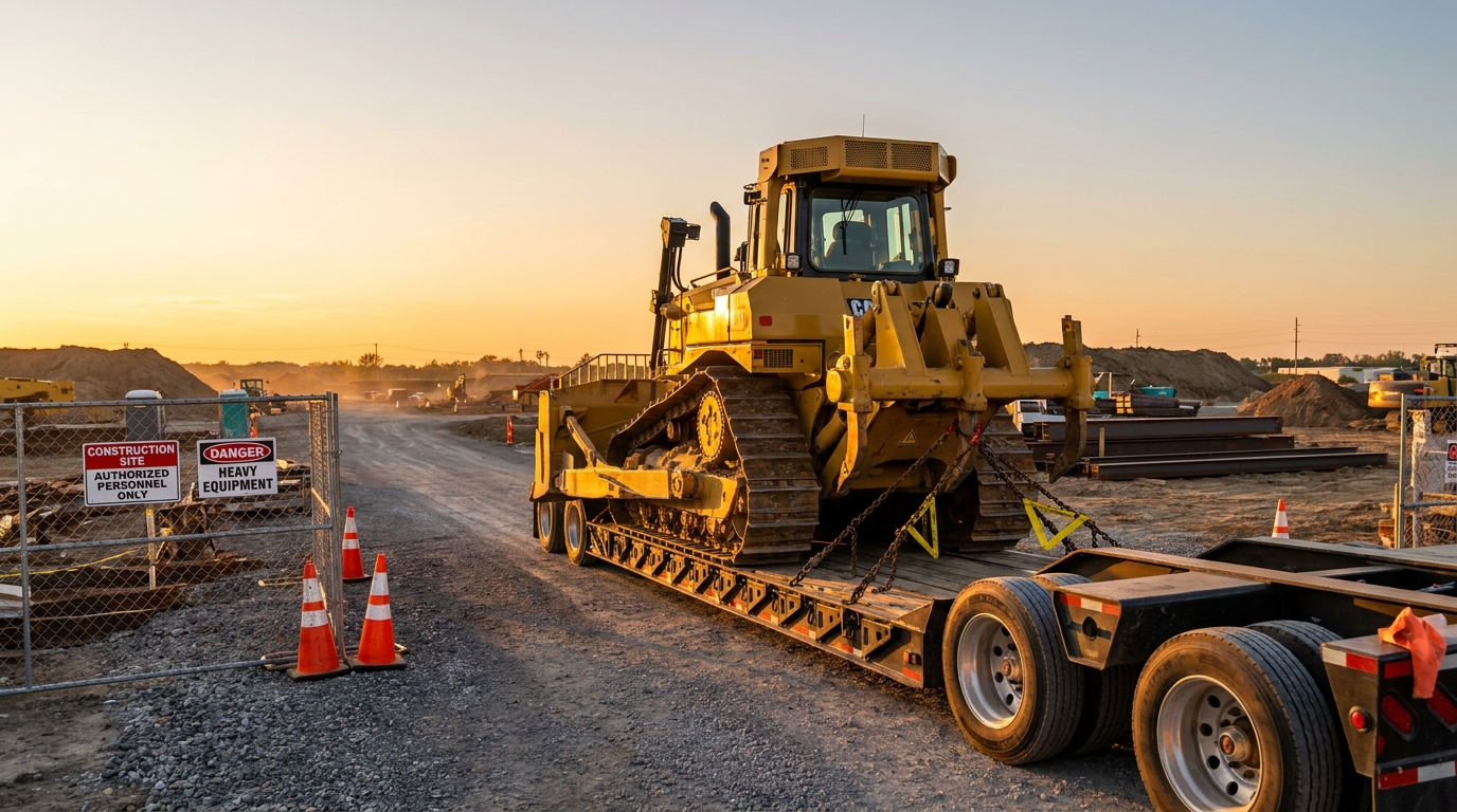Déplacer un engin de chantier sur la route soulève des questions d'assurance