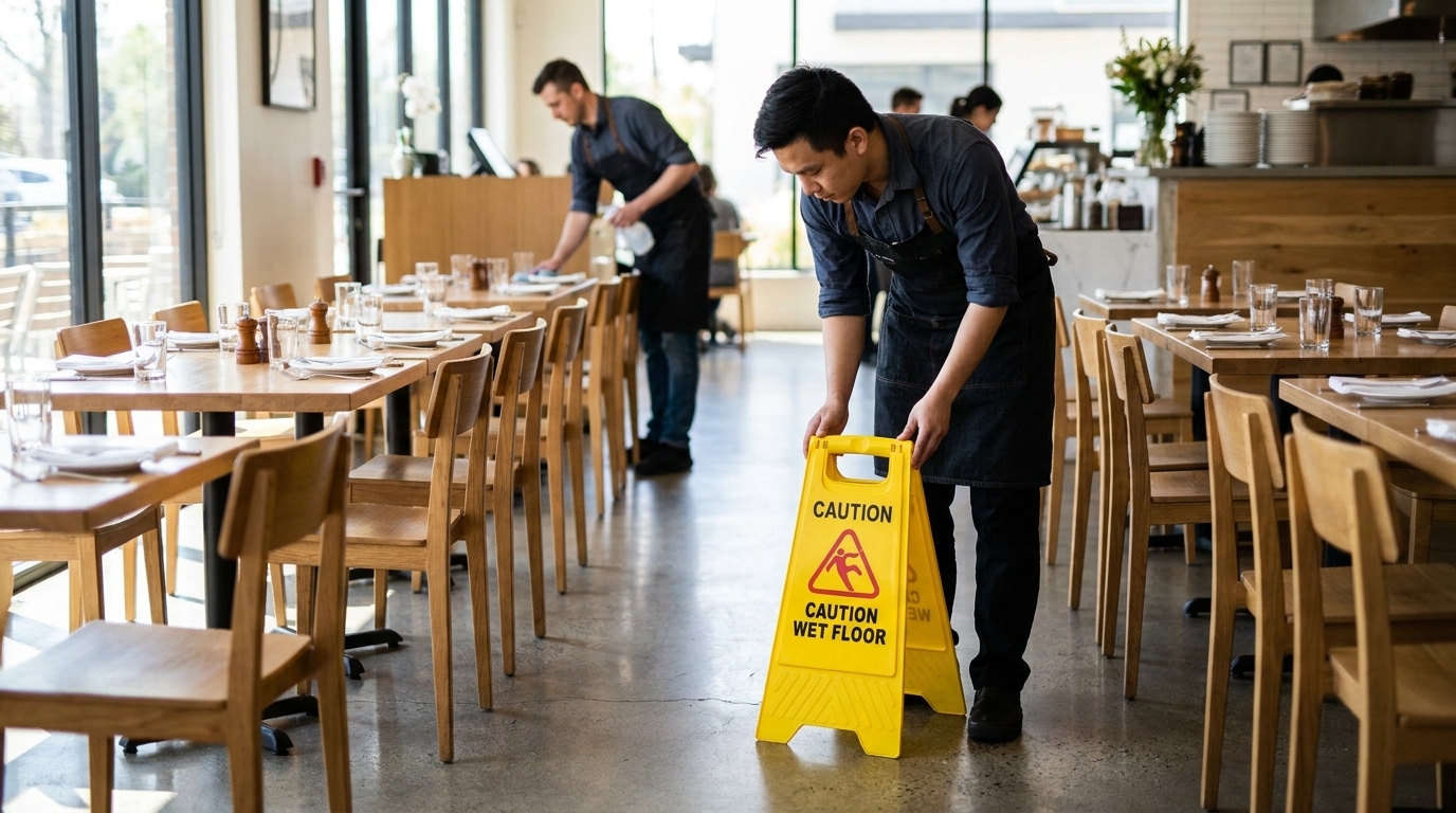 Un client qui glisse dans votre restaurant, et la responsabilité est engagée